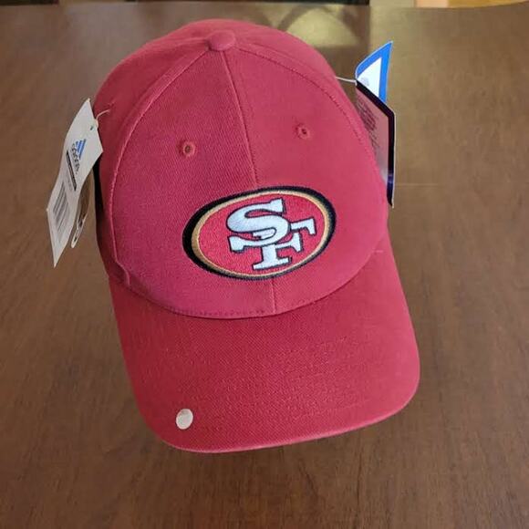 Vintage SF 49ers Adidas Hat Adidas NFL Football signed by D. Deese & L. Phillips - Picture 1 of 13